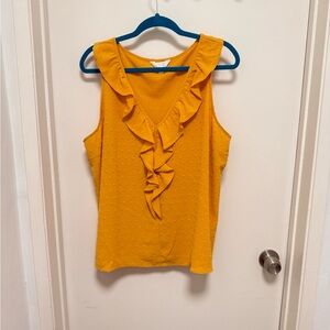 LC Lauren Conrad Yellow Ruffled Blouse